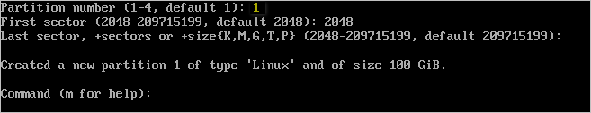 Linux云服务器设置起始和截至磁柱值.png